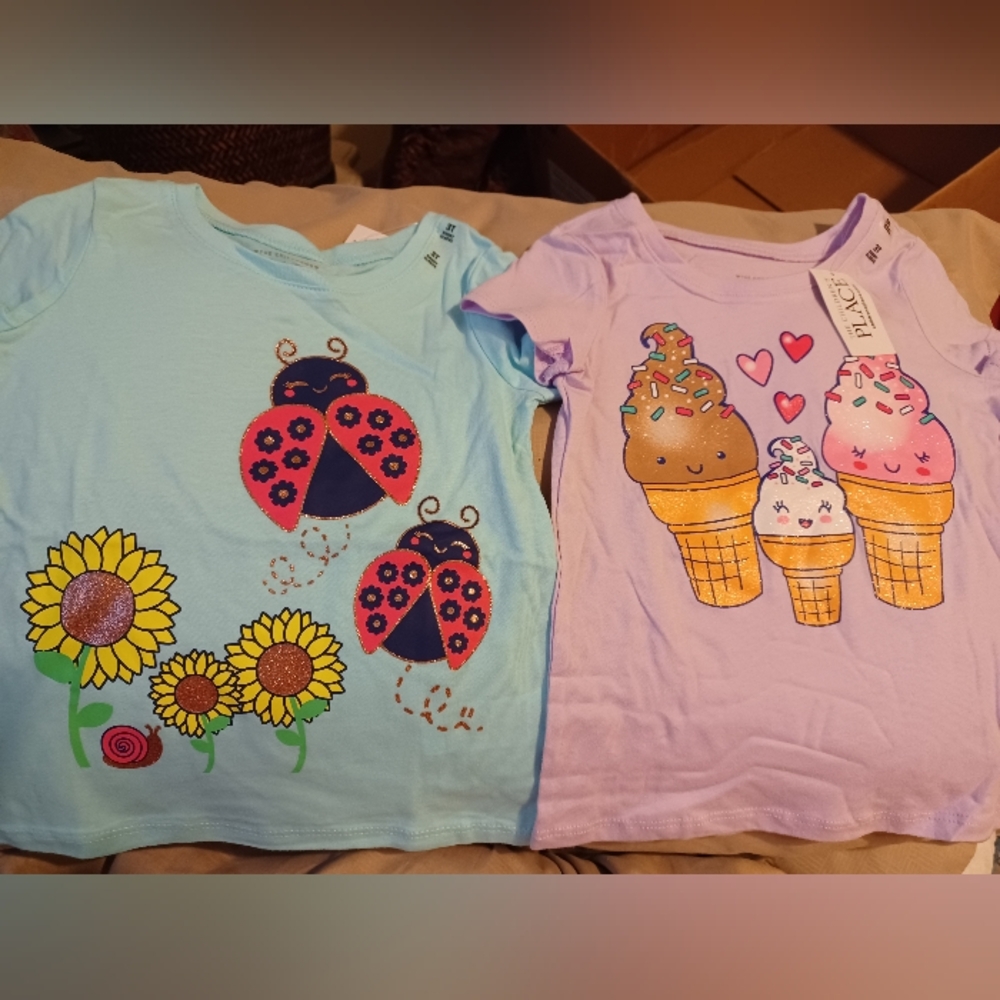 Place Blue and Purple Short Sleeve Tees